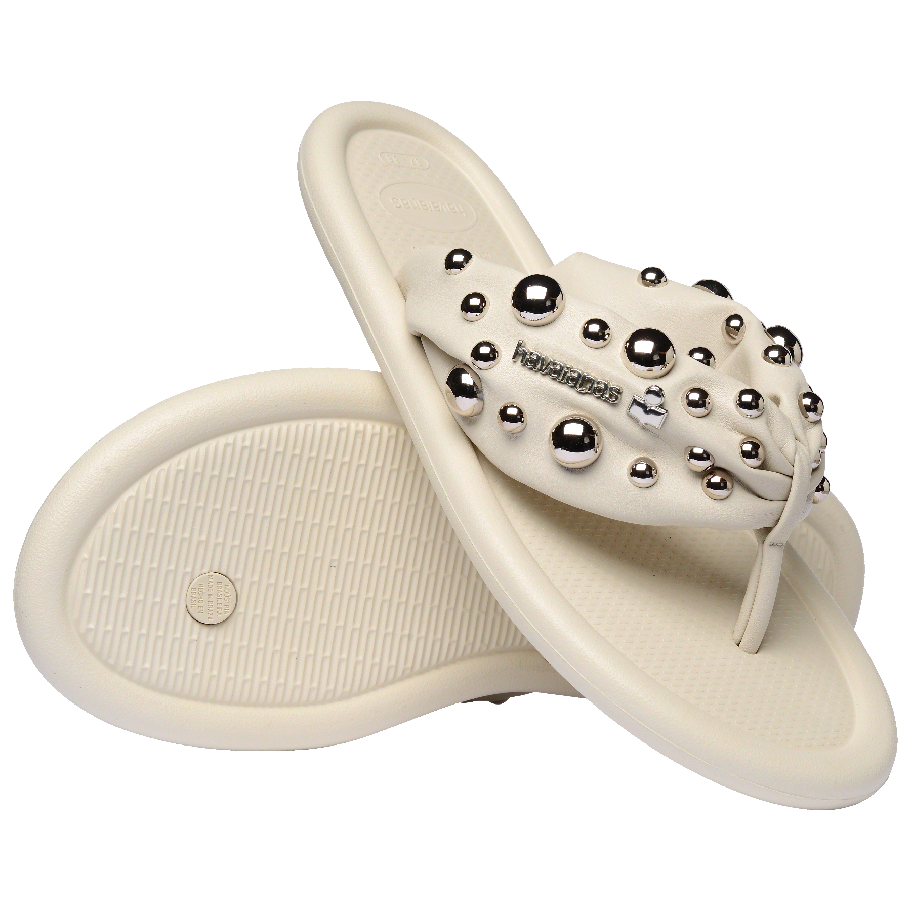 Women's Isabel Marant Maxi Puffed Studs Flip Flops