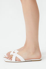 Braided Crisscross Flat Sandals