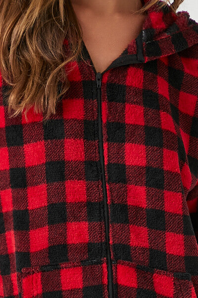 Buffalo Plaid Pajama Jumpsuit