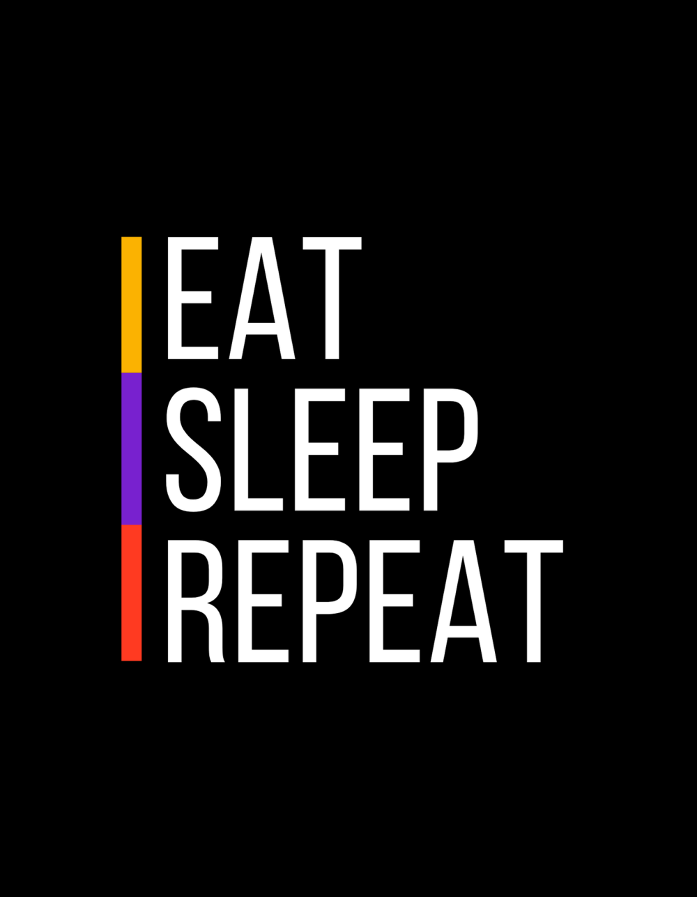 Printed Eat Sleep Repeat Men's Tshirt - Image 2